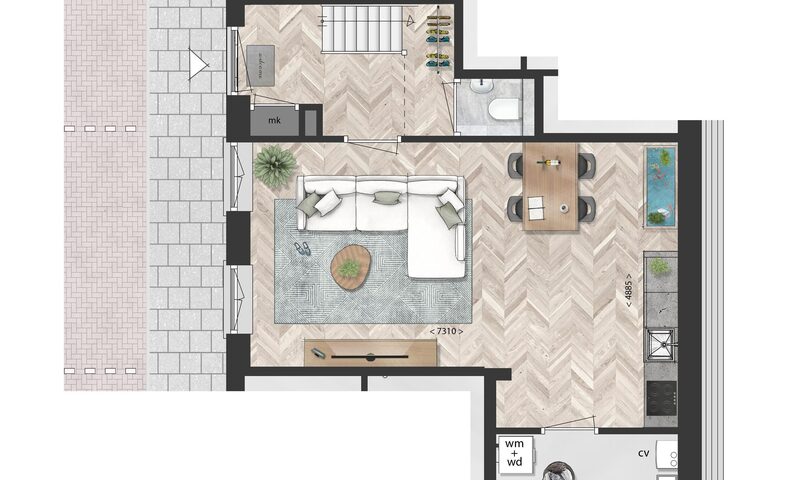 Compagnon_Singel 455 Dordt_plattegrond_App2_BG_V3