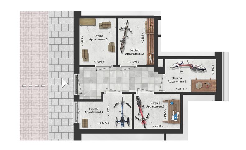 Compagnon_Singel 455 Dordt_plattegrond_berging_V3